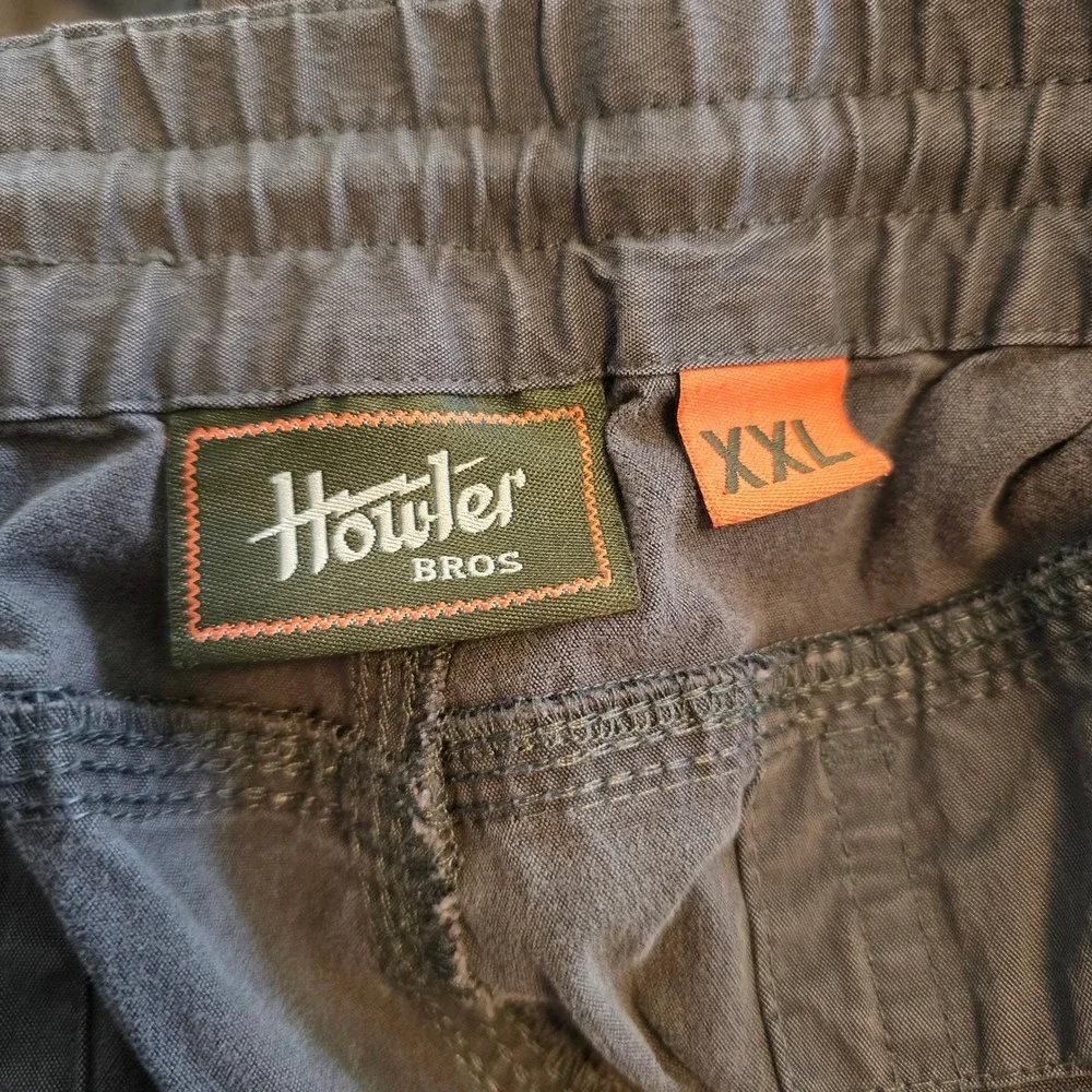 Howler Bros Horizon Hybrid Shorts Mens XXL Charcoal Grey Cotton‎ Nylon Stretch